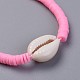 Eco-Friendly Handmade Polymer Clay Heishi Beads Kids Braided Bracelets BJEW-JB04317-03-2