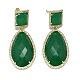 Natural Jade Dangle Stud Earrings EJEW-L228-15A-1