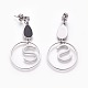 (Jewelry Parties Factory Sale)304 Stainless Steel Dangle Stud Earrings EJEW-F195-01-3