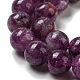 Fili di perle di pietra mica naturale di lepidolite / viola G-L590-A01-01-3