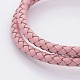 Leather Cord Snap Bracelet Making MAK-N005-10-3