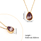 CHGCRAFT Natural Amethyst Teardrop Urn Ashes Pendant Necklace NJEW-CA0003-09A-2