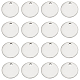 Sunnyclue 200 pièces 201 pendentifs d'étiquette vierge en acier inoxydable STAS-SC0006-27-1