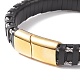 Leather Braided Cord Bracelets BJEW-E345-15-G-2