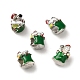 Europäische Emaille-Perlen aus Legierung mit Weihnachtsthema PALLOY-D058-01P-07-2