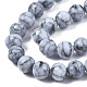 Mèches de perles de verre craquelé peintes au four opaque EGLA-S174-33B-3