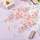 Accesorios de adorno de bordado de poliéster de organza de flor 3d DIY-WH0297-19-4