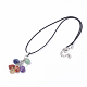 Natural & Synthetic Mixed Stone Pendant Necklaces G-Q989-003-2