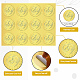 12 foglio di adesivi autoadesivi in lamina d'oro in rilievo DIY-WH0451-021-3