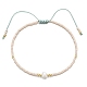 Braccialetti con perle intrecciate con perle finte di vetro e semi WO2637-01-1