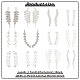 Anattasoul 9 paires 9 style feuille & serpent & triangle & coeur & flèche boucles d'oreilles pendantes en alliage EJEW-AN0002-02-2