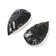 Grobe rohe gehämmerte natürliche schwarze Obsidianperlen G-H254-03-2