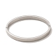 Egg Shaped 201 Stainless Steel Grooved Hinged Bangles STAS-G306-04P-3