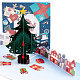 Прямоугольная 3d рождественская елка всплывающая бумажная поздравительная открытка AJEW-WH0289-25-1