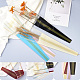 Magibeads 120pcs6色oppプラスチックフラワーブーケバッグ  一輪花包装袋  縞模様  ミックスカラー  45x4~13cm  20個/カラー ABAG-MB0001-02-4