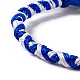 Bracelet cordon tressé polyester BJEW-B065-03-3