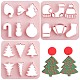 GORGECRAFT 3 Styles Christmas Clay Cutters Polymer Clay Earring Cutter Sets Cutting Dies Jewelry Making Templates Plastic Christmas Trees Santa Hat Stencils Modeling Tools for Earrings Jewelry Making TOOL-GF0003-34-1
