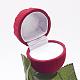バラの花のベルベットの指輪ボックス ギフト包装用  バレンタインデー  レッド  26x4cm X-VBOX-J001-02-3