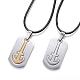 PU Leather Cord Pendant Necklaces NJEW-N0072-09-1
