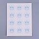 DIYシールステッカー  ラベル貼付絵ステッカー  クマ  ブルー  16.15x12.2cm DIY-O002-06C-1