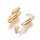 Brass Clip-on Earrings Findings X-KK-L175-01G-2
