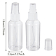 Benecreat flacone spray ricaricabile in plastica trasparente da 60 ml MRMJ-BC0001-51-2