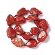 Rosso naturale perline di diaspro fili G-B024-05-2