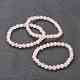 Naturelle quartz rose de perle bracelets extensibles BJEW-D446-B-11-1