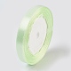 シングルフェイスサテンリボン  ポリエステルリボン  淡緑色  3/8インチ（9~10mm） 約25ヤード/ロール  約10ロール/グループ SRIB-T001-10mm-80-1
