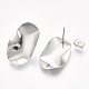 304 Stainless Steel Stud Earring Findings STAS-S079-55B-2