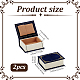 Boîtes de rangement pour bagues en microfibre&nbsp;CON-WH0100-47-2