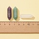 5 pièces 5 styles pendentifs pointus à double terminal de pierres précieuses mélangées naturelles G-FS0005-57-5