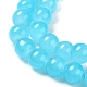 Backen gemalt Nachahmung Jade Glas runden Perle Stränge X-DGLA-Q021-8mm-06-3