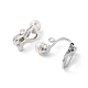 304 accessoires de boucles d'oreilles clips en acier inoxydable avec perles en plastique imitation perle STAS-H216-03A-P-2