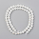 Brins de perles de pierre de lune blanche naturelle galvanisées X-G-S369-012B-C-2