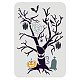 FINGERINSPIRE Halloween Themed Hollow Tree Designs Stencils with Pumpkin Bat Ghost 29.7x21cm Drawing Decoration Template Painting Stencils Reusable Mylar Template for DIY Halloween Card Wood Signs DIY-WH0202-329-1