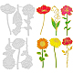 BENECREAT 2Pcs 6 Style Flower Hot Foil Plate DIY-WH0280-092-1