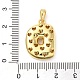 Brass Micro Pave Cubic Zirconia Pendants KK-E061-03G-04-3