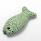 Synthetic Lava Rock Big Fish Pendants G-O025-01H-2