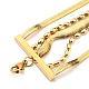 304 Stainless Steel Chains Multi-strand Bracelet for Women BJEW-G674-01B-G-5