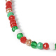 Hilos de perlas de vidrio de tema navideño GLAA-G095-01B-2