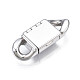304 Stainless Steel Fold Over Clasps STAS-S080-01B-P-3