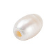 天然な培養された淡水パールビーズ  オーバル  貝殻色  7~10x7~8mm  穴：1.8mm X-PEAR-R064-01-4
