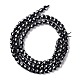 Natural Black Stone Beads Strands G-D0003-A98-3