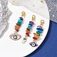 3Pcs 3 Styles Chakra Jewelry Alloy Enamel Pendant Decorations HJEW-JM01683-2