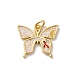 Подвески из латуни с эмалью и блестками KK-Q098-39G-A-1