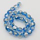 Chapelets de perles rondes en verre de feuille d'or FOIL-L002-A-04-2