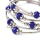 Fashion Glass Beads Wrap Bracelets BJEW-JB04989-01-4
