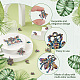Fashewelry 24шт 12 стиля позолоченные подвески из сплава цвета радуги FIND-FW0001-20-RS-4