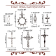 Nbeads 42 pieza 7 estilos colgantes de cruz de aleación estilo tibetano DIY-NB0007-70-2